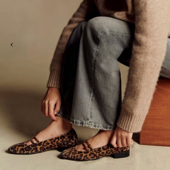 Sezane Ninon Low Ballerinas in Leopard 39 (8) - Picture 1 of 11